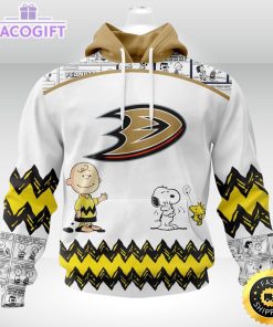 nhl anaheim ducks 3d unisex hoodie special snoopy design unisex hoodie 2