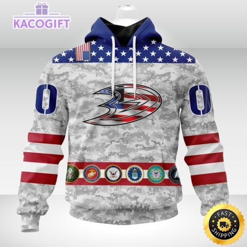 nhl anaheim ducks hoodie armed forces appreciation 3d unisex hoodie 1