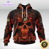 nhl anaheim ducks hoodie special design with skull art 3d unisex hoodie