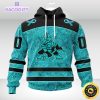 nhl arizona coyotes 3d unisex hoodie special design fight ovarian cancer 2