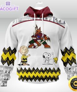 nhl arizona coyotes 3d unisex hoodie special snoopy design unisex hoodie 1