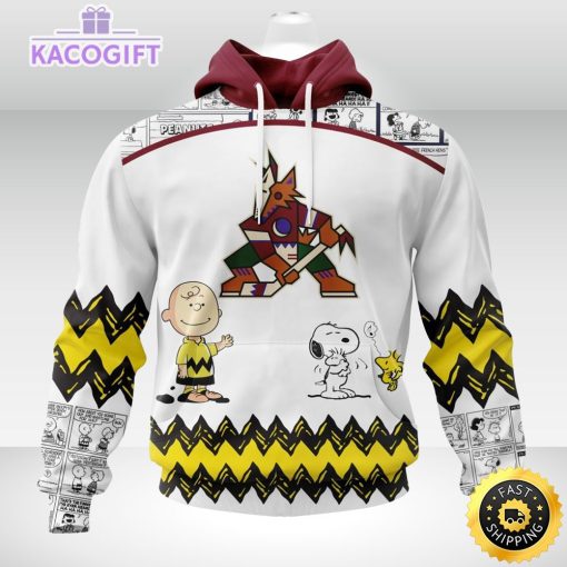 nhl arizona coyotes 3d unisex hoodie special snoopy design unisex hoodie 1