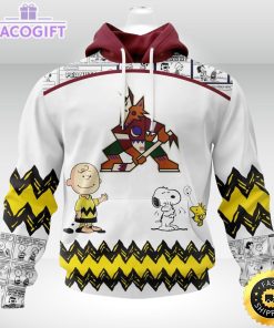 nhl arizona coyotes 3d unisex hoodie special snoopy design unisex hoodie 2