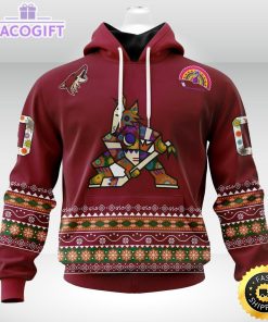 nhl arizona coyotes hoodie jersey hockey for all diwali festival 3d unisex hoodie 2