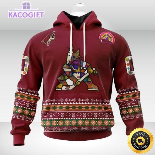 nhl arizona coyotes hoodie jersey hockey for all diwali festival 3d unisex hoodie