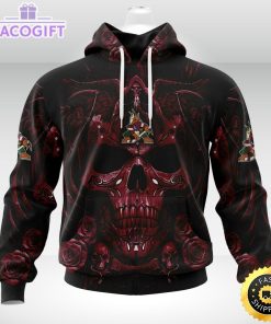 nhl arizona coyotes hoodie special design with skull art 3d unisex hoodie 2