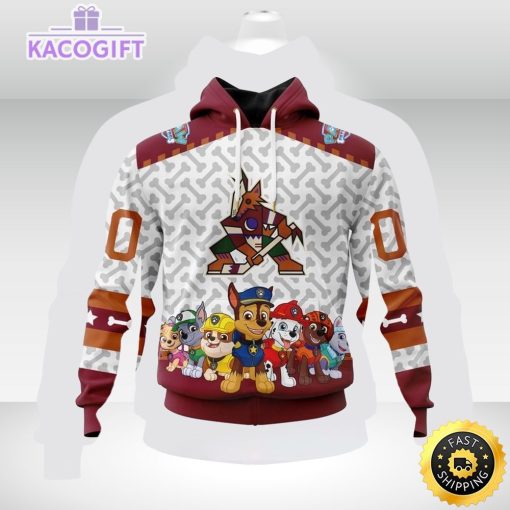 nhl arizona coyotes special paw patrol 3d unisex hoodie unisex hoodie 2