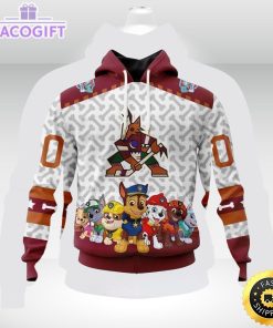 nhl arizona coyotes special paw patrol 3d unisex hoodie unisex hoodie