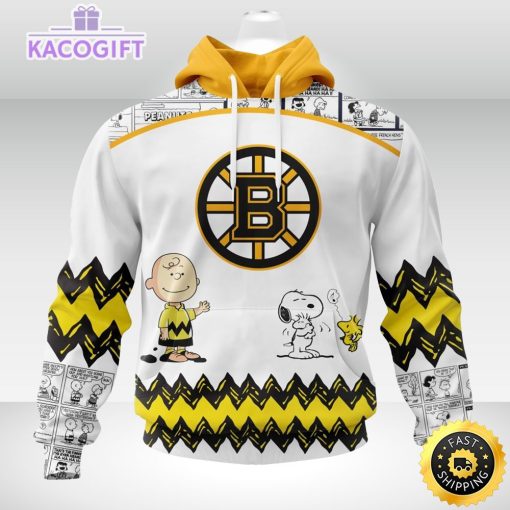 nhl boston bruins 3d unisex hoodie special snoopy design unisex hoodie 1