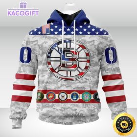 nhl boston bruins hoodie armed forces appreciation 3d unisex hoodie 1