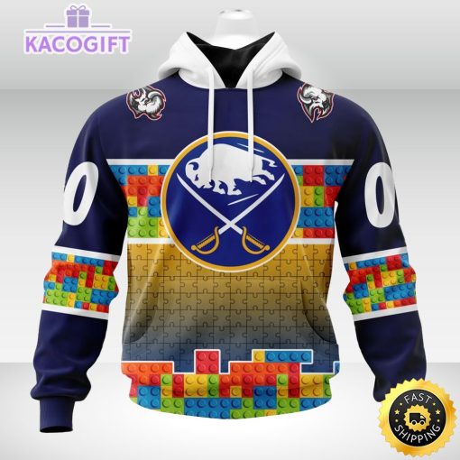 nhl buffalo sabres 3d unisex hoodie autism awareness design unisex hoodie 1