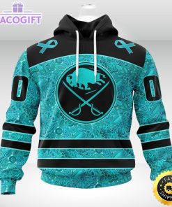 nhl buffalo sabres 3d unisex hoodie special design fight ovarian cancer 2