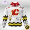 nhl calgary flames 3d unisex hoodie special snoopy design unisex hoodie 1