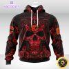 nhl calgary flames hoodie special design with skull art 3d unisex hoodie