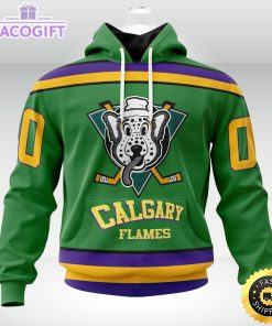 nhl calgary flames hoodie specialized design x the mighty ducks 3d unisex hoodie 1