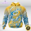 nhl carolina hurricanes 3d hoodie mighty warrior fearless against childhood cancers