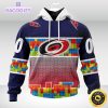 nhl carolina hurricanes 3d unisex hoodie autism awareness design unisex hoodie 1