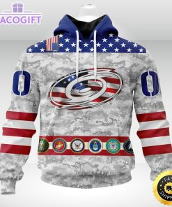 nhl carolina hurricanes hoodie armed forces appreciation 3d unisex hoodie