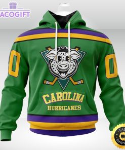 nhl carolina hurricanes hoodie specialized design x the mighty ducks 3d unisex hoodie 1