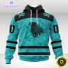 nhl chicago blackhawks 3d unisex hoodie special design fight ovarian cancer 1