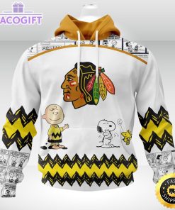 nhl chicago blackhawks 3d unisex hoodie special snoopy design unisex hoodie 1