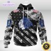 nhl chicago blackhawks hoodie grey camo military design and usa flags on shoulder 1