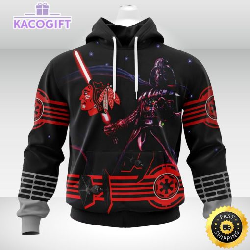 nhl chicago blackhawks hoodie specialized darth vader version jersey 3d unisex hoodie