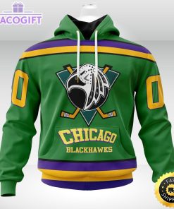 nhl chicago blackhawks hoodie specialized design x the mighty ducks 3d unisex hoodie 1