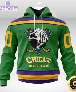 nhl chicago blackhawks hoodie specialized design x the mighty ducks 3d unisex hoodie
