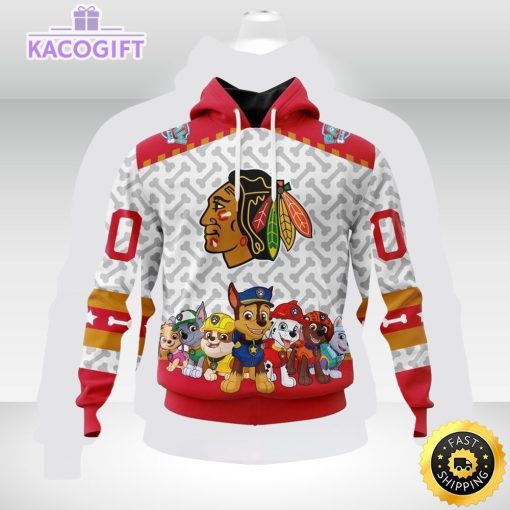 nhl chicago blackhawks special paw patrol 3d unisex hoodie unisex hoodie