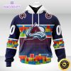 nhl colorado avalanche 3d unisex hoodie autism awareness design unisex hoodie 2