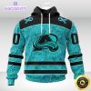 nhl colorado avalanche 3d unisex hoodie special design fight ovarian cancer