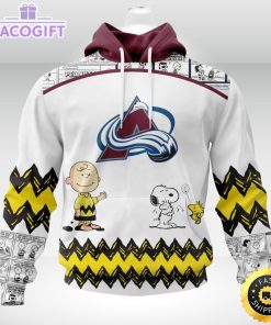 nhl colorado avalanche 3d unisex hoodie special snoopy design unisex hoodie 1