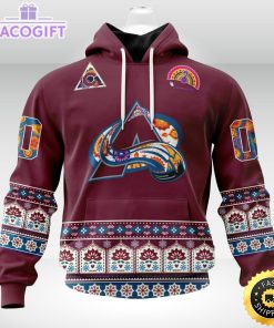 nhl colorado avalanche hoodie jersey hockey for all diwali festival 3d unisex hoodie 1