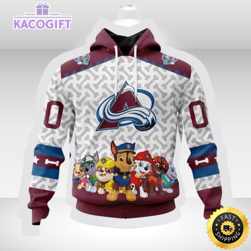 nhl colorado avalanche special paw patrol 3d unisex hoodie unisex hoodie