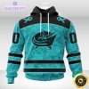 nhl columbus blue jackets 3d unisex hoodie special design fight ovarian cancer 2