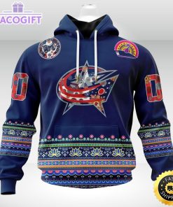 nhl columbus blue jackets hoodie jersey hockey for all diwali festival 3d unisex hoodie 2