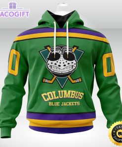 nhl columbus blue jackets hoodie specialized design x the mighty ducks 3d unisex hoodie 1