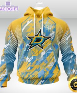 nhl dallas stars 3d hoodie mighty warrior fearless against childhood cancers