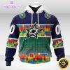 nhl dallas stars 3d unisex hoodie autism awareness design unisex hoodie 1