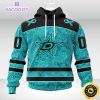 nhl dallas stars 3d unisex hoodie special design fight ovarian cancer