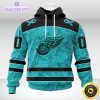 nhl detroit red wings 3d unisex hoodie special design fight ovarian cancer 2