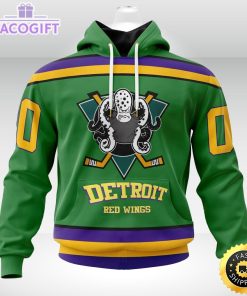 nhl detroit red wings hoodie specialized design x the mighty ducks 3d unisex hoodie 1