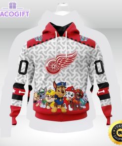 nhl detroit red wings special paw patrol 3d unisex hoodie unisex hoodie 2