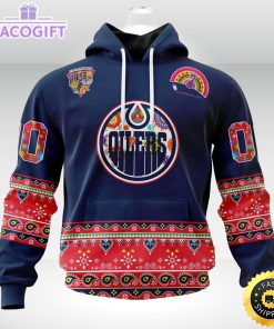 nhl edmonton oilers hoodie jersey hockey for all diwali festival 3d unisex hoodie 1