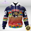 nhl florida panthers 3d unisex hoodie autism awareness design unisex hoodie