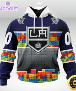 nhl los angeles kings 3d unisex hoodie autism awareness design unisex hoodie 2