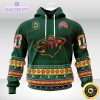 nhl minnesota wild hoodie jersey hockey for all diwali festival 3d unisex hoodie 1