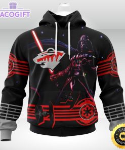 nhl minnesota wild hoodie specialized darth vader version jersey 3d unisex hoodie 1