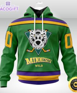 nhl minnesota wild hoodie specialized design x the mighty ducks 3d unisex hoodie